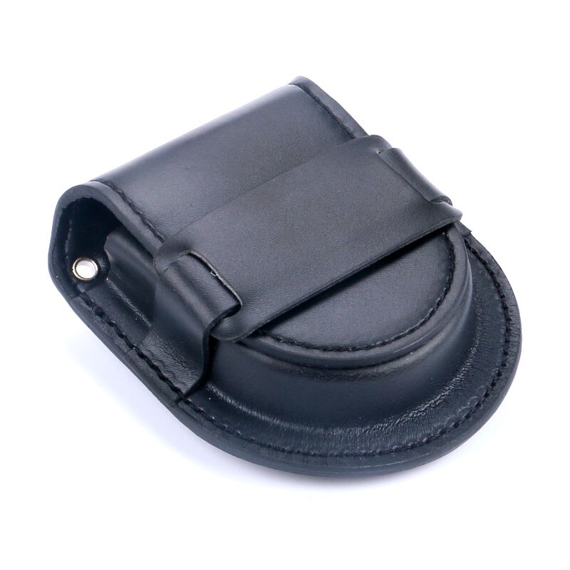Sort / brunt betræk vintage sort pu læderpose til lommeure kædeposeholder lommeure opbevaringskasse æske  wb13: 3