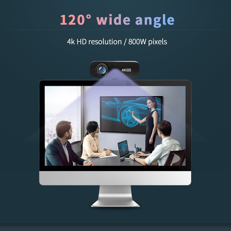 Best C160 2160P Webcam 4K UHD Web Cam 800W Pixels Computer Camera 120 Wide Angle Web Camera with Microphone