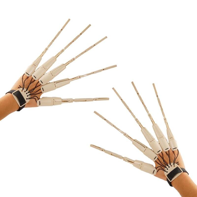 Halloween Articulated Fingers 3D Printed Articulated Finger Extensions Cosplay Props Horror Ghost Claw Props Movable Finger: A pair of white