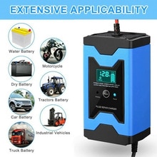 Automatische Auto Acculader 12V Intelligente Snelle Power Opladen Nat Droog Lood-zuur Digitale Lcd Display Car Jump Starter booster