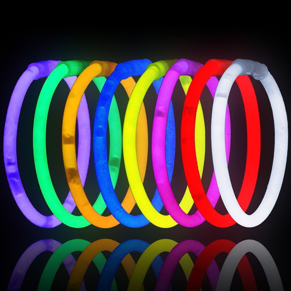 50Pcs Multifunktions Bunte Leucht Partei Fluoreszenz Licht Glow Sticks Armbänder Halsketten Neon Für Party Hochzeit Requisiten