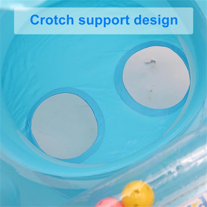 Inflatable Baby Seat Ring With Sunshade Canopy For Pool Safety