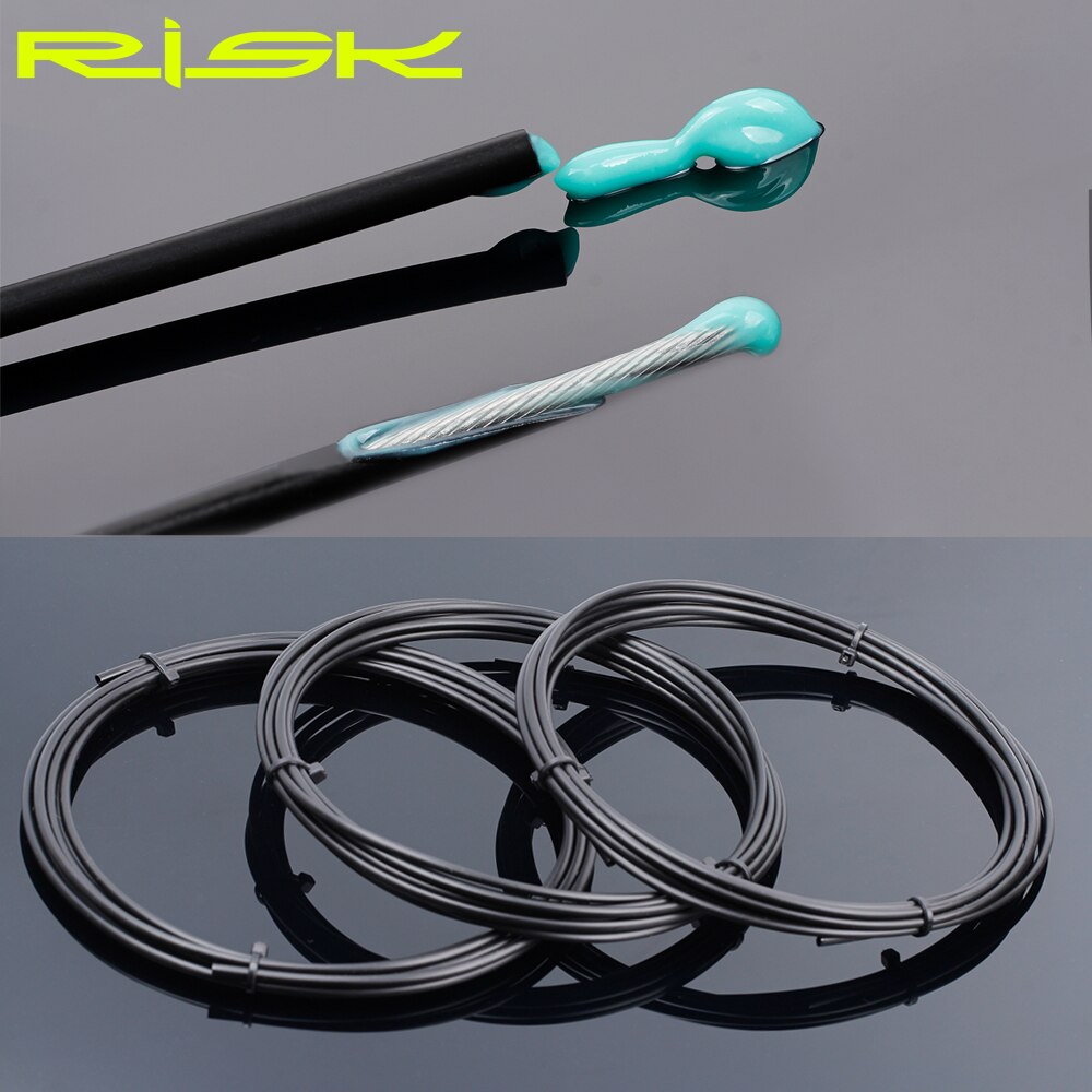 RISK 3 Meter Bicycle Slick Lube Catheter with 2 Dust Plug For Brake Shifting Internal Cable Routing Oil Tube Injection Housing