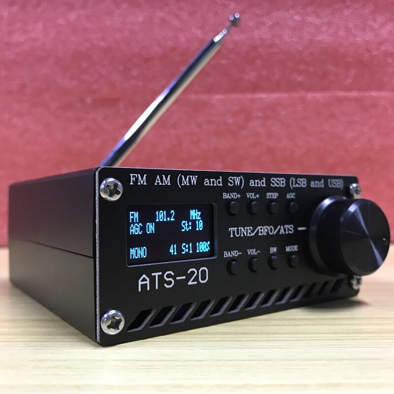 Récepteur Radio toutes bandes SI4732 assemblé, FM AM (MW &amp; SW) SSB (LSB &amp; USB) avec batterie au lithium + antenne + haut-parleur + boîtier, nouveauté 2022