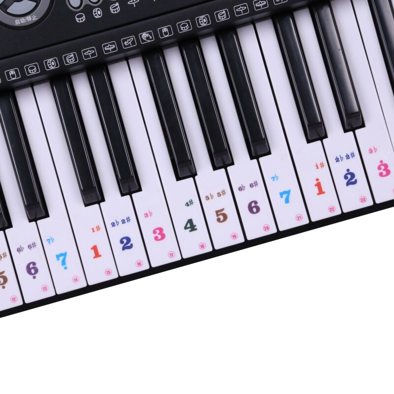 Piano Stickers, Piano Keyboard Notes Stickers for 88/61/54/49/37 Keys Transparent Removable Music Piano Keyboard Stickers Keyboard Accessories for Kids Beginner Piano Practice Learning Piano Stickers, Piano Keyboard Notes Stickers for 88/61/54/49/37 Keys Transparent Removable Music Piano Keyboard Stickers Keyboard Accessories for Kids Beginner Piano Practice Learning