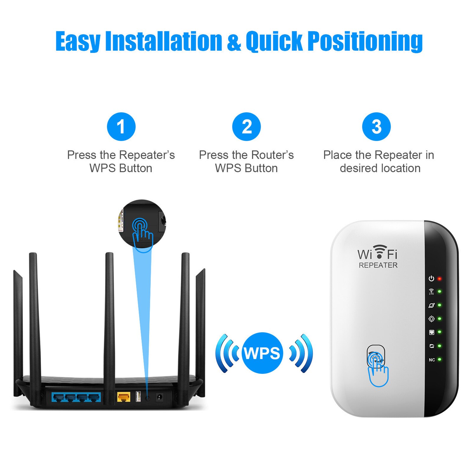 Wifi Draadloze Wifi Repeater Wi-fi Booster 2.4G Wifi Versterker 300Mbps Wifi Signaal Versterker Wi Fi Reapeter Toegang punt