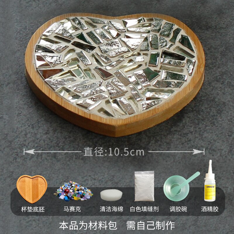 Sous-verre en mosaïque pour bricolage, emballage de matériaux Semi-finis, manuel, , Support de coussin de Pot, Collage carré, artisanat en bambou: H