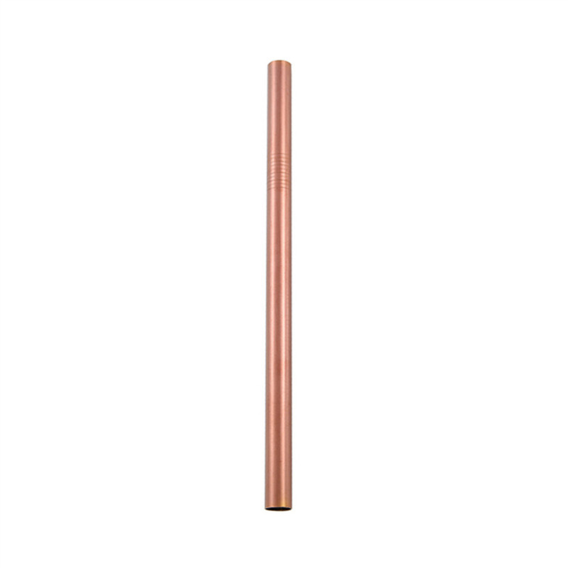 Practical Metal Drinking Straws 304 Stainless Steel Straw for Cup Straight Straw Cleaning Brush Velvet Pouch Bar Party Accessory: Rose Gold