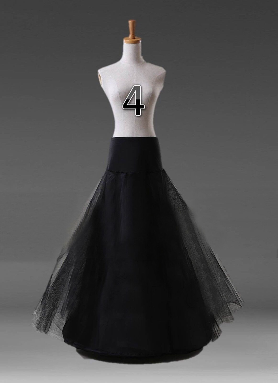 Schwarze Braut Petticoat Krinoline Unterrock Band/Hoopless/Meerjungfrau/Fishtail: 4