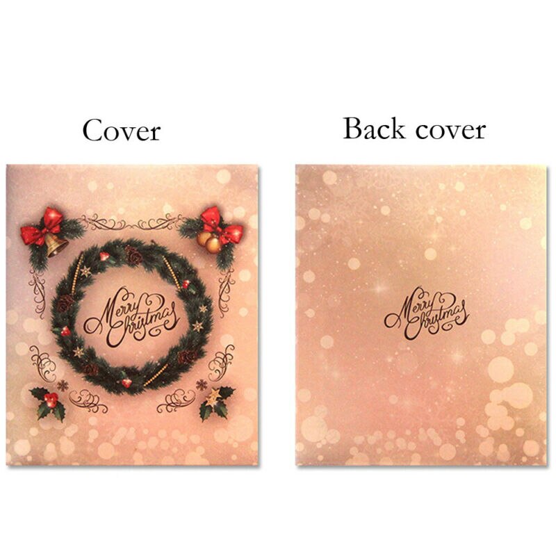 Happy Year 3D Christmas Tree Greeting card postcard Merry Xmas Pop up card children