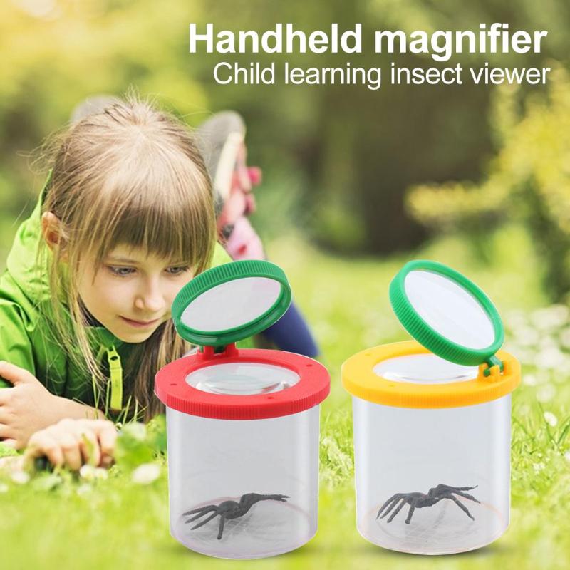 Observation Crawler Spider Insects Small Animal Magnifier Magnifying Glass Cylindrical Spider Educational Kids Toy Viewer Box