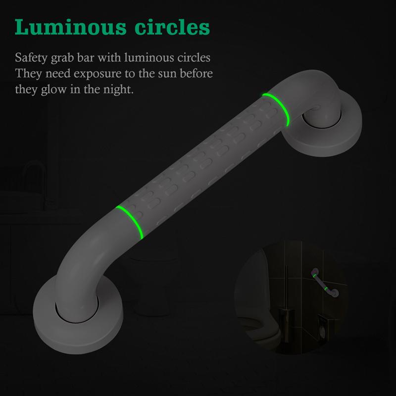 Barra de agarre ROSENICE para pared, barra de manillar de ducha, barra de seguridad, barra de agarre de seguridad, soporte de mano, mango de baño de asistencia Senior (blanco)