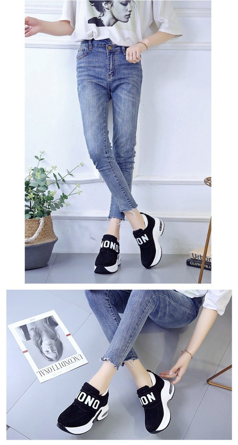 Een yona winter nieuwste dames platform pumps schoenen comfortabel de verhoogde hoge tops