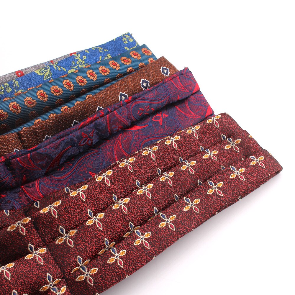 Cravate Paisley en Polyester pour homme, motif Floral, en cachemire, pour mariage, en Polyester, Jacquard, de luxe
