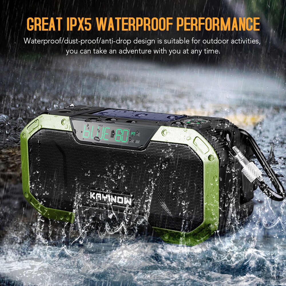 Emergency Solar Hand Crank Radio 5000mAh Power Bank Charger Flash Light Outdoor Camping Survival Radio outdoor survival