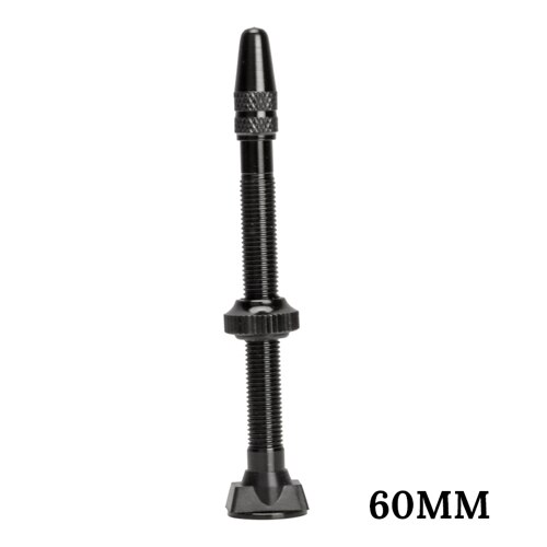 1 Uds 40mm/60mm MTB bicicleta de carretera de válvulas Ultra-luz de aluminio con neumático sin cámara del núcleo de la válvula para bicicleta accesorios Bolany: 1pcs 60mm black