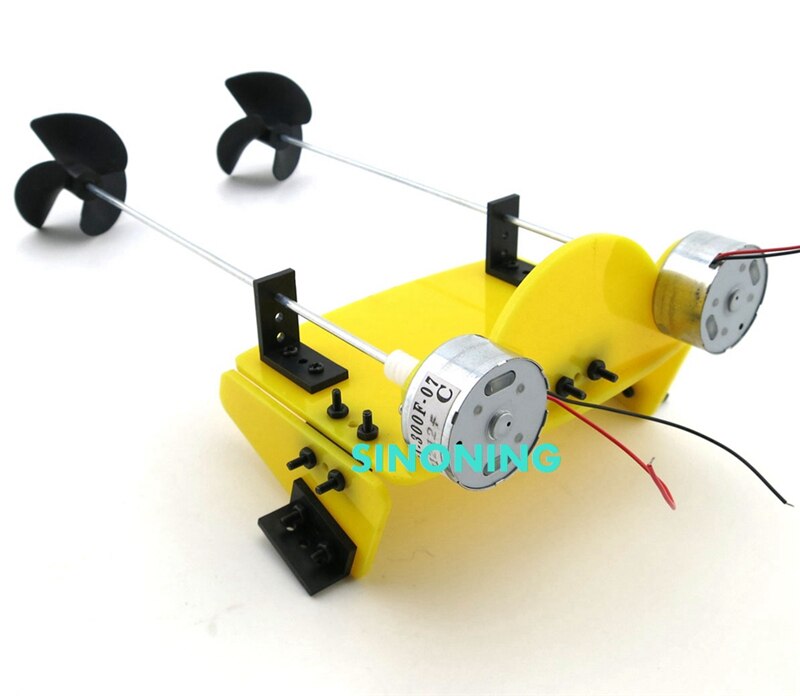 DIY handgemaakte accessoires boot kit elektrische twee motor propeller power gedreven voor Afstandsbediening Boot