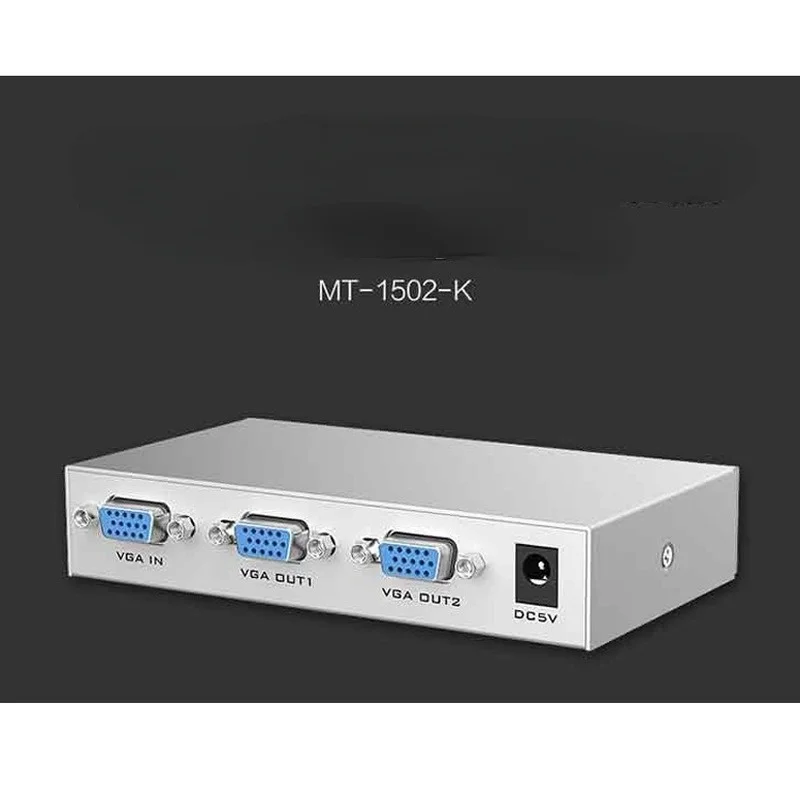 MT-VIKI 2Port VGA Splitter 1 Input 2 Output HD Video Splitter 1 Computer Host To Connect Two Monitors Splitter MT-1502
