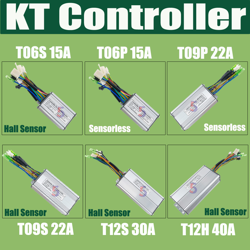 K elcykel kt-kontroller akm-motor bafang-motor kraftfull kontroller 250w 350w 500w 1000 w 24v 36v 48v 15a 22a 30a 40a för kt-display