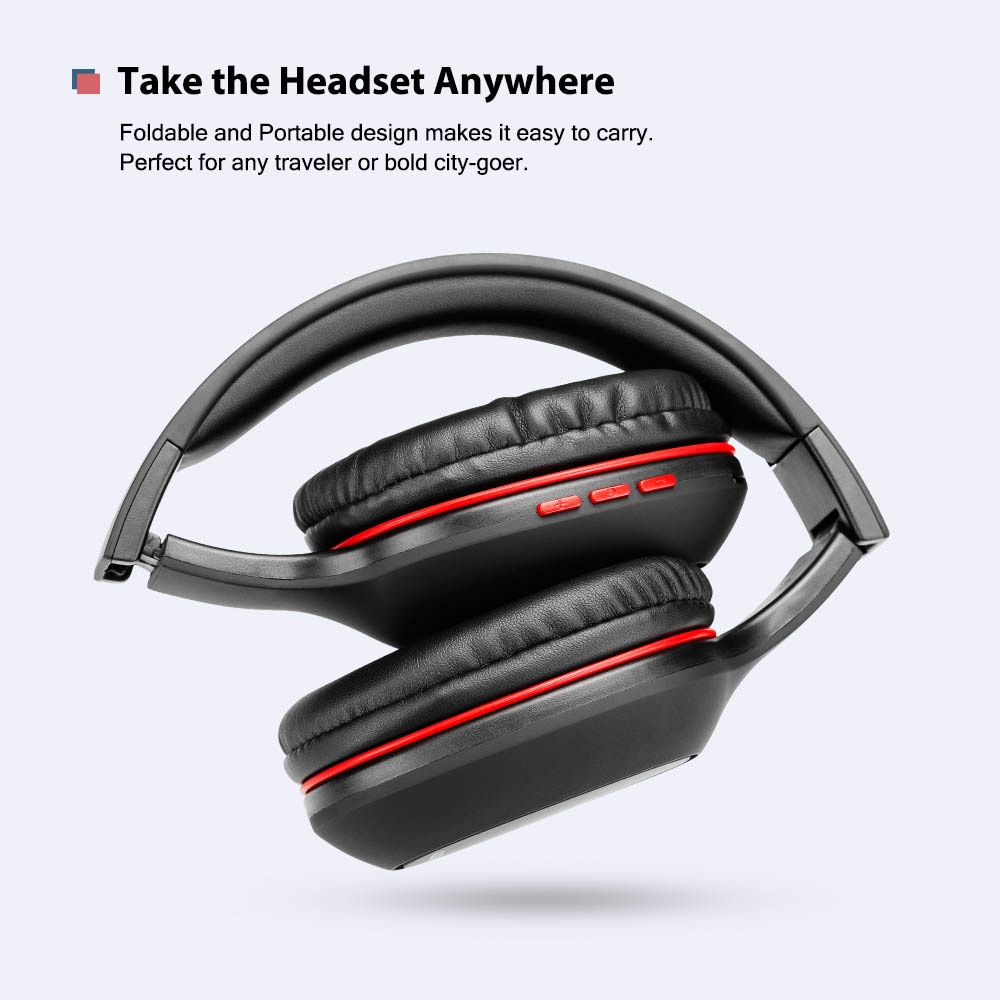 AUSDOM M09 Over-Ear Stereo Wired Wireless Bluetooth Headphone V4.2 Foldable Bluetooth Headset With Mic Support TF Card