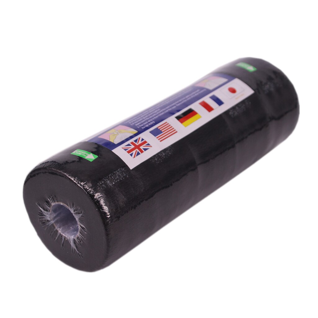 5 Rolls Black Disposable Elastic Neck Strip Paper Collar Barber Salon Neck Ruffle Roll Strip Tissue Salon Supplies