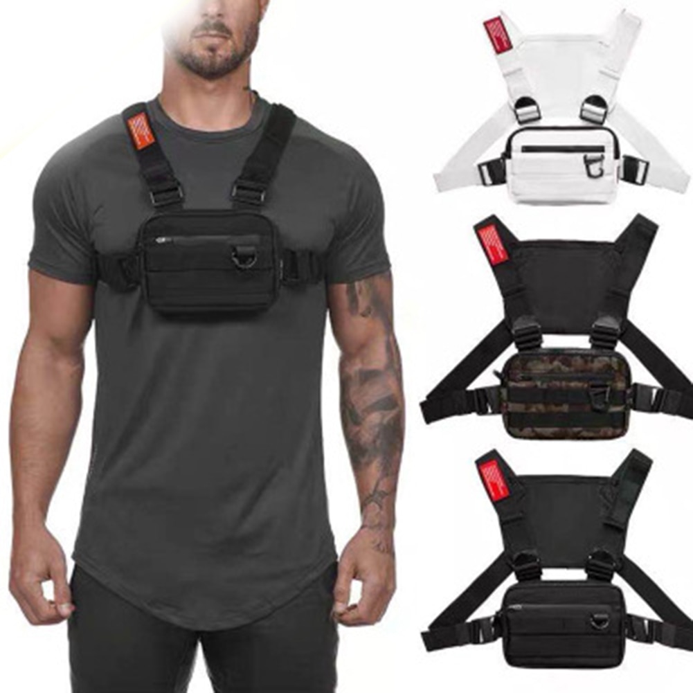 Panno di Oxford Chest Rig Sacchetto di Hip Hop Multifunzionale Harness Petto Pacchetto Della Vita Sacchetti di SEC88