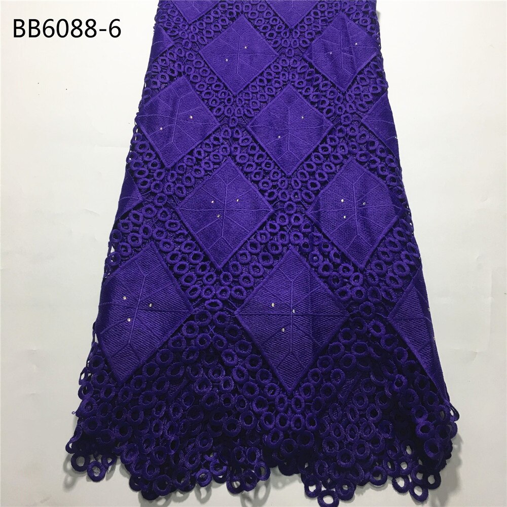 Dentelle africaine de cordon de couleur dorée, tissu de pour mariage nigérian, 5 yards: 6