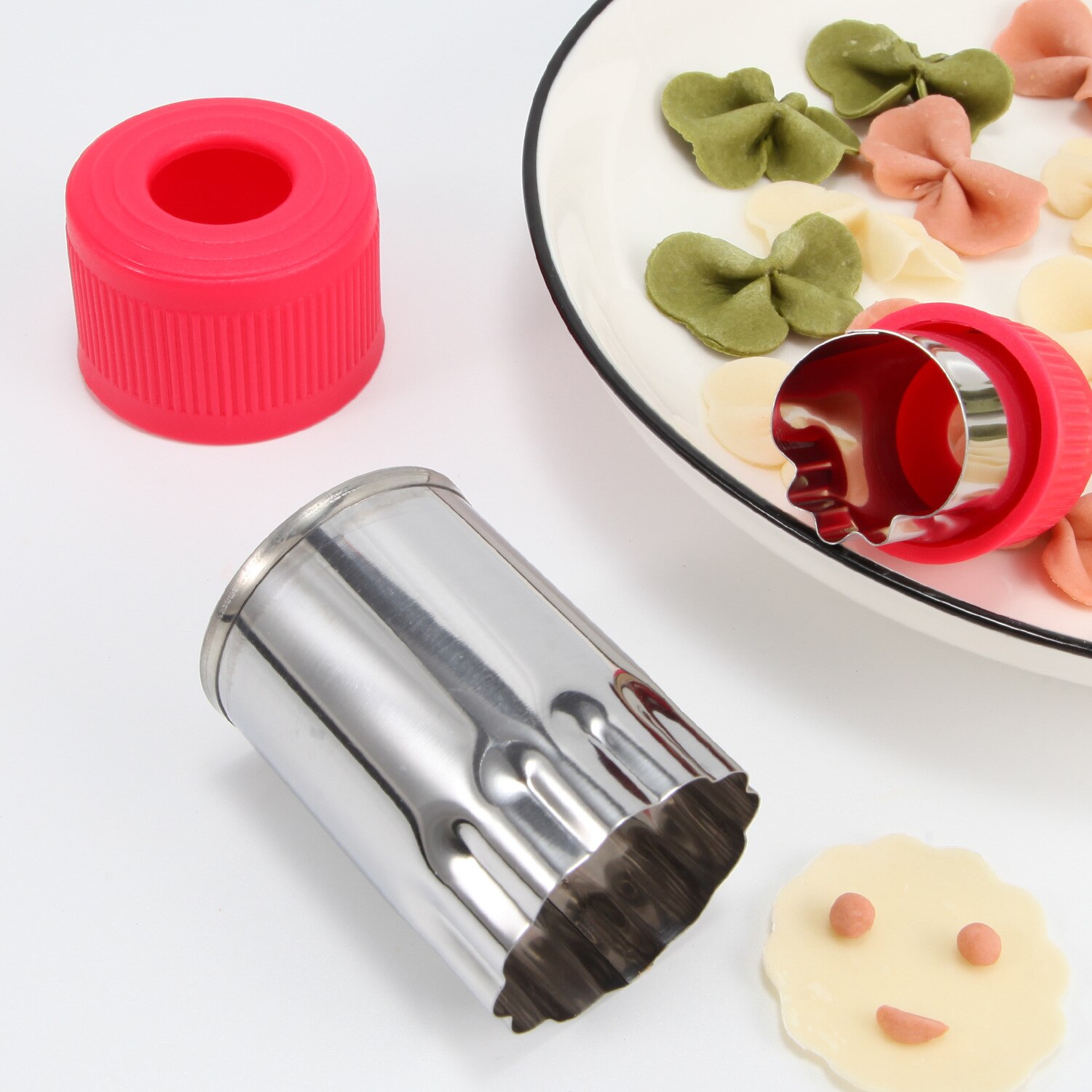 Vegetable Fruit Cutter Mold Cookie Tools 12Pcs Green Durable Food Decor Cutter Vegetable Fruit DIY Flowers Cutting Cutter Set