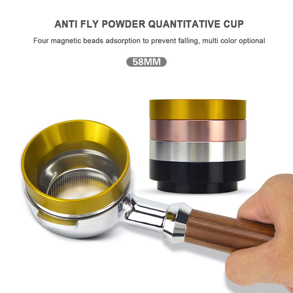 51/54/58mm magnetiske portafilter kaffe ring aluminium espresso doseringsring espresso kaffekværn dosering ring tragt kaffe