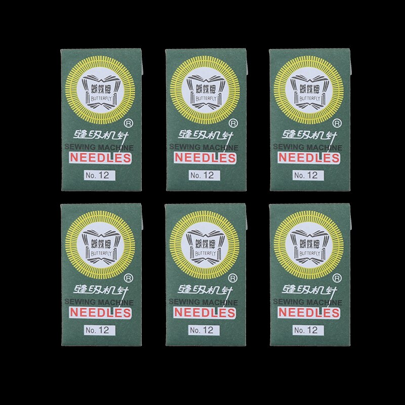 6PCS Butterfly Silver Sewing Machine Needles Assorted Home Sewing Machine Needles 9/65 11/75 12/80 14/90 16/100 18/110: 12 6PCS
