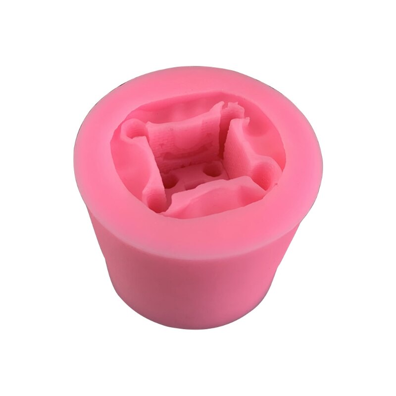 Soft Silicone Molds Castle House Building Shape for Fondant Chocolate Cake Decoration Bakeware DIY Plaster Making Moulds U90A