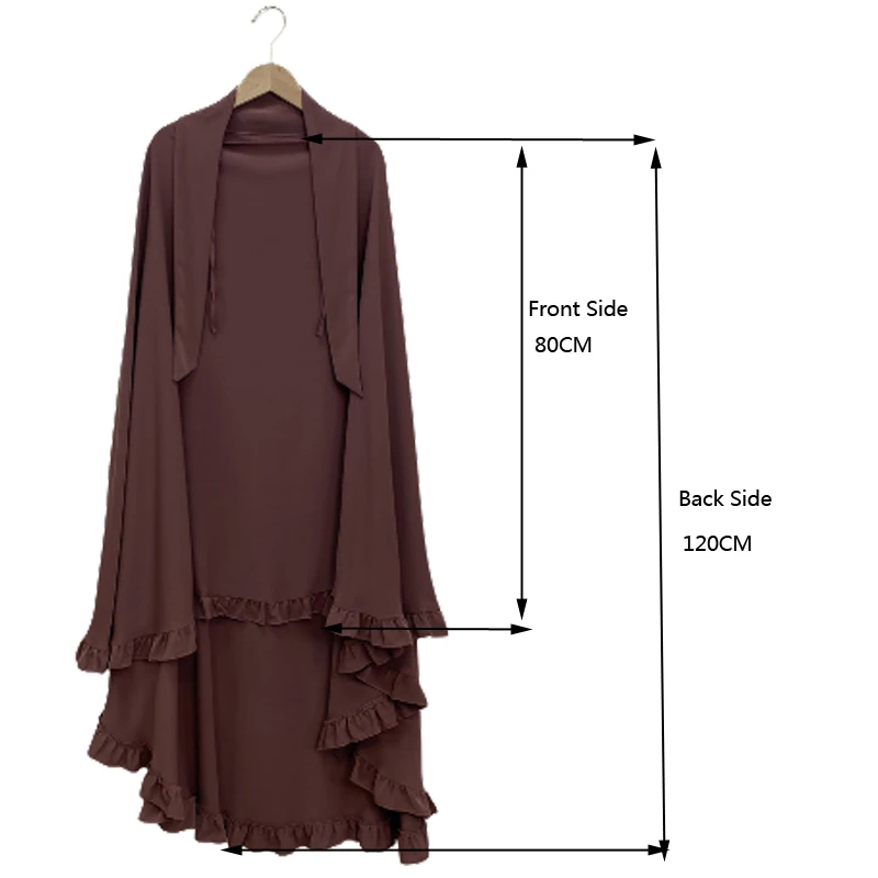 Gebetskleidungsstück Abaya Lange Khimar Muslimische Frauen Schleier Hijab Eid Ramadan Burka Kopftuch Islam Arabische Niqab Kleidung Kopfschmuck Turban
