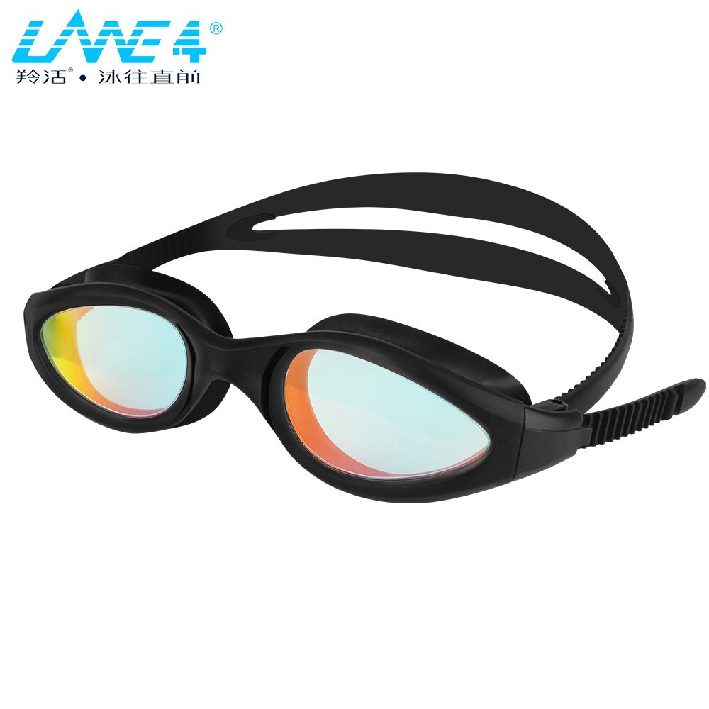 LANE4 Zwembril Mirrored Anti-Fog Coating Gebogen Lenzen Met Uv Bescherming Voor Volwassenen #943 Eyewear