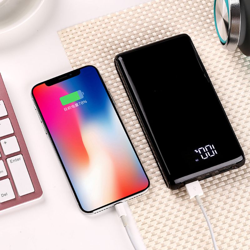 DIY Powerbank Box - Dual USB Output - 6x 18650 Batterijhouder - Plastic Behuizing