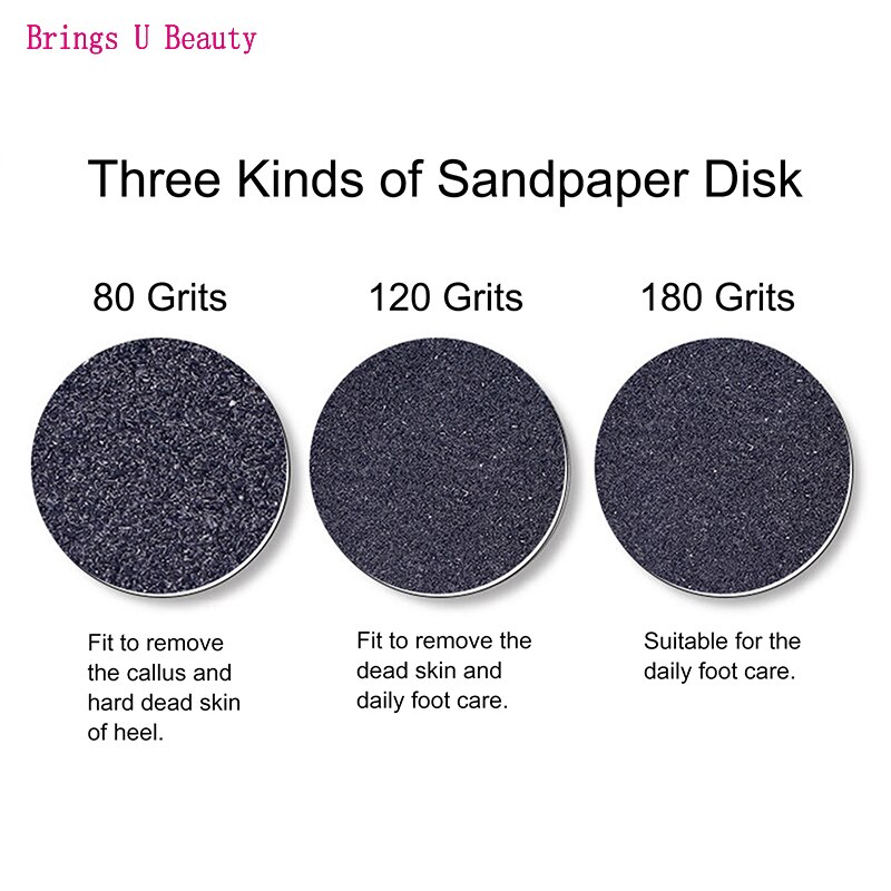 100pcs Disc Cuticle Callus Remove Tool For Electric Foot File Callus Hard Dead Skin Pedicure Tools Replaceable Sandpaper