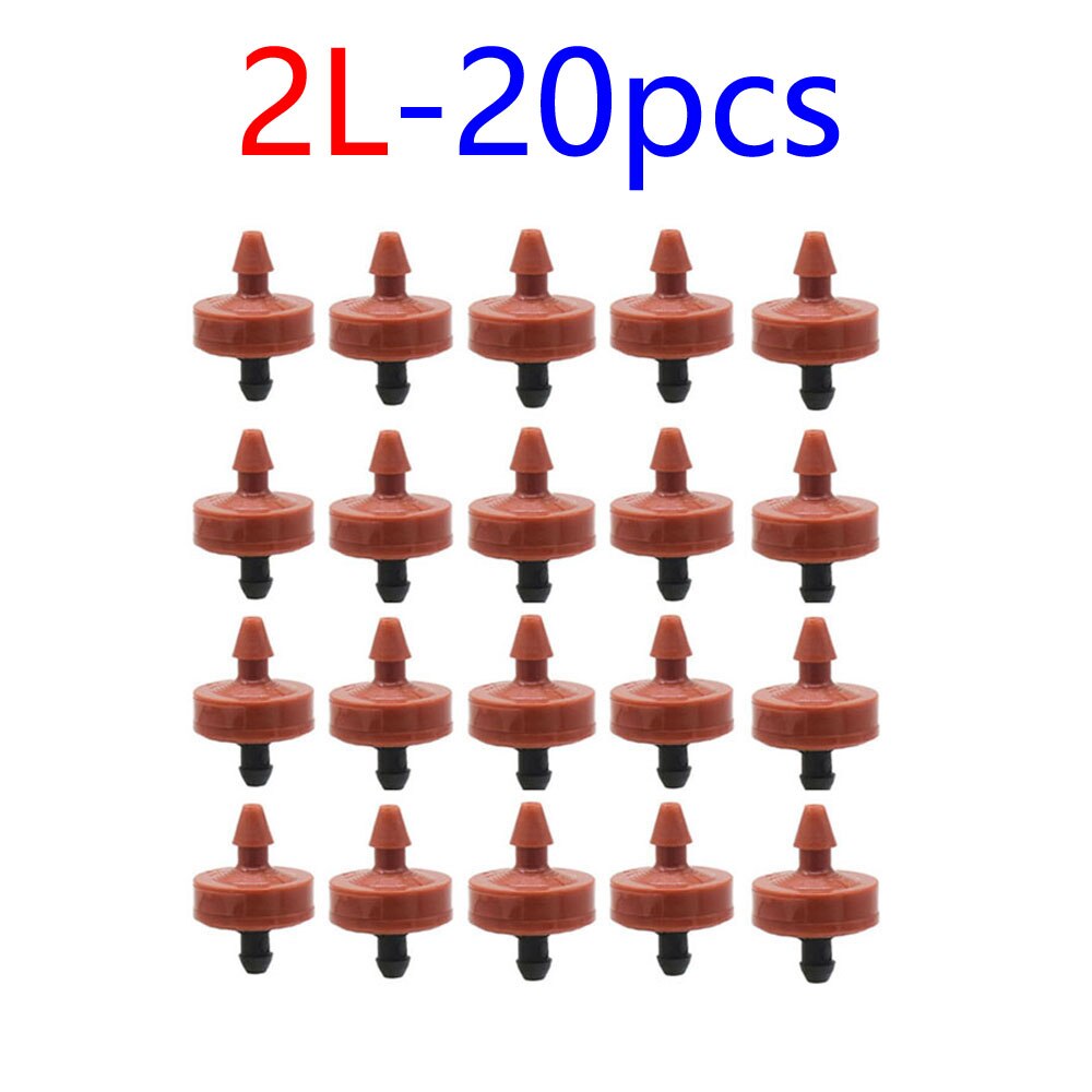 20Pcs 2L 4L 8L Steady Flow Dripper Automatic Pressure Compensation Regulataion In Dripper Garden Agriculture Drip Fittings: 2L-A