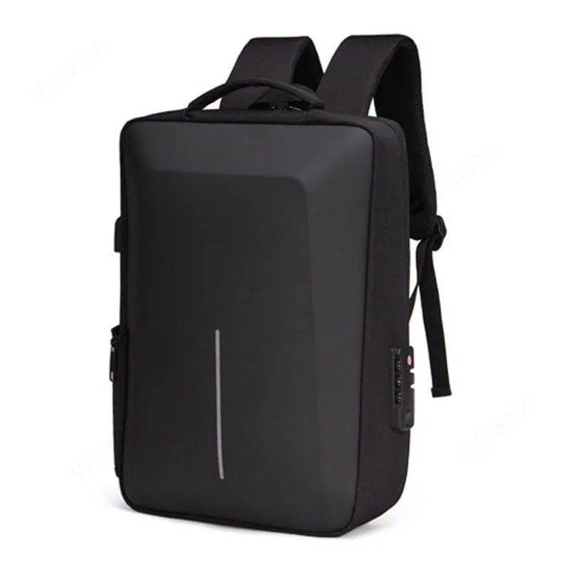 Laptop Backpack Anti-theft Waterproof School Backpacks with USB Charging Travel Laptop Bag Hard Shell Computer Backpack 17 Inch: Beige
