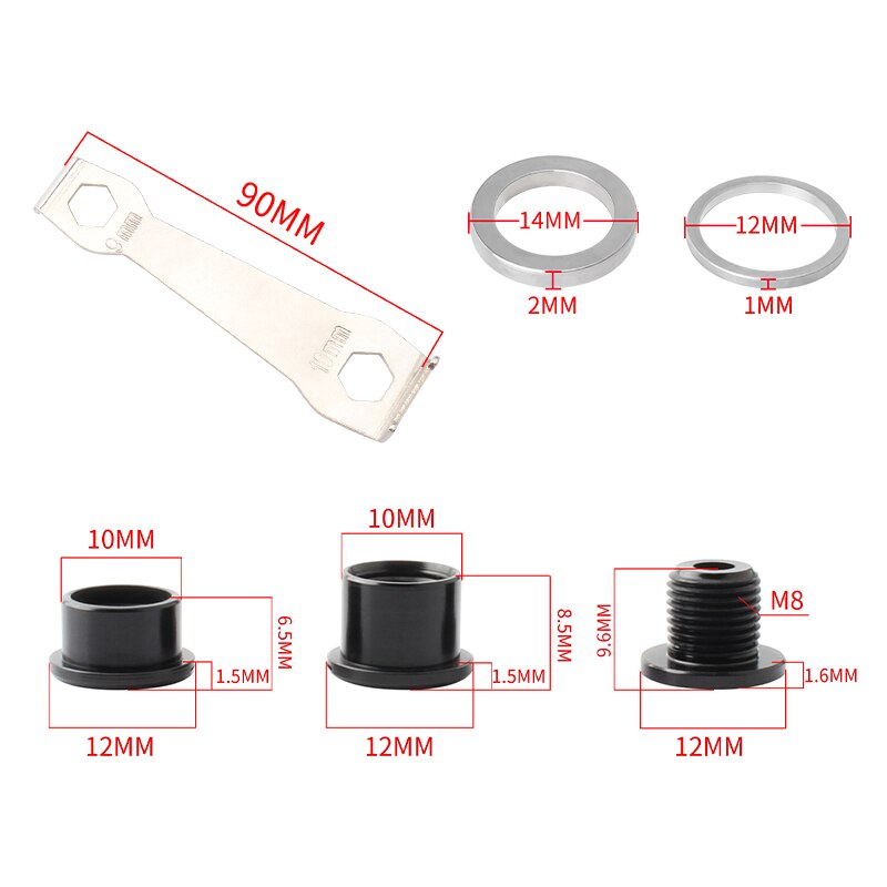 Tornillos para bielas de bicicleta, Tuercas para bielas de aleación de aluminio, superligeras, doble disco, 5 uds.
