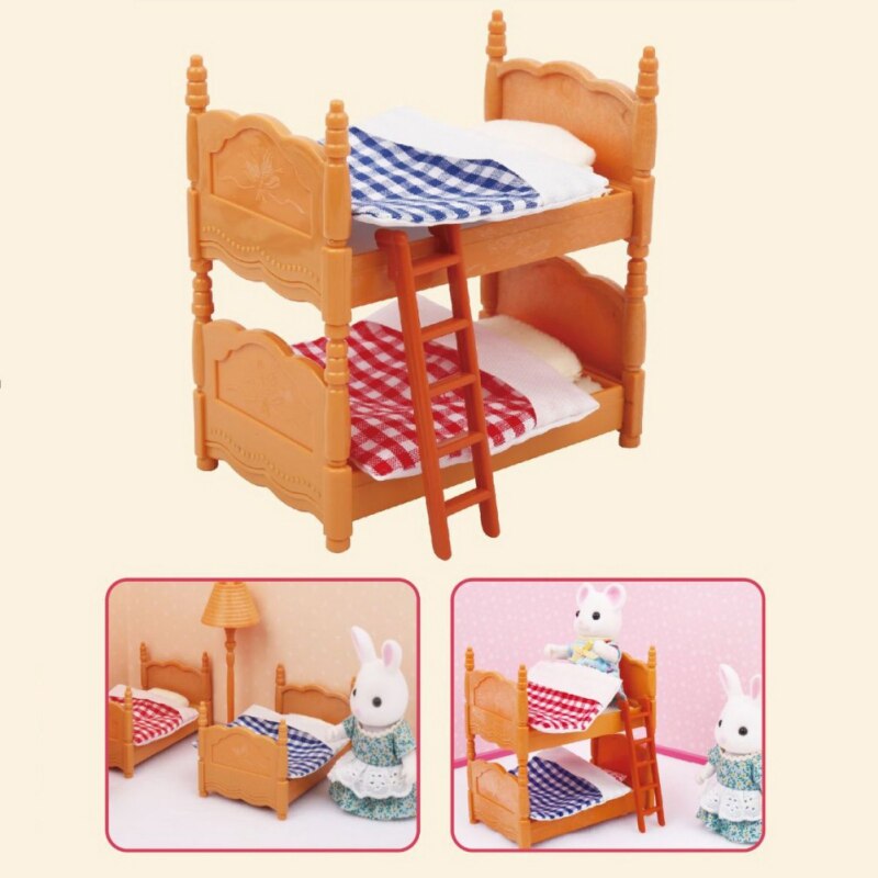 Foresta Famiglia Villa 1:12 Mobili Set Giocattolo FAI DA TE Miniatura Piccolo Dollhouse Fluttuazione Letto Set Casa di Bambola Giocattoli Per I Bambini: 7