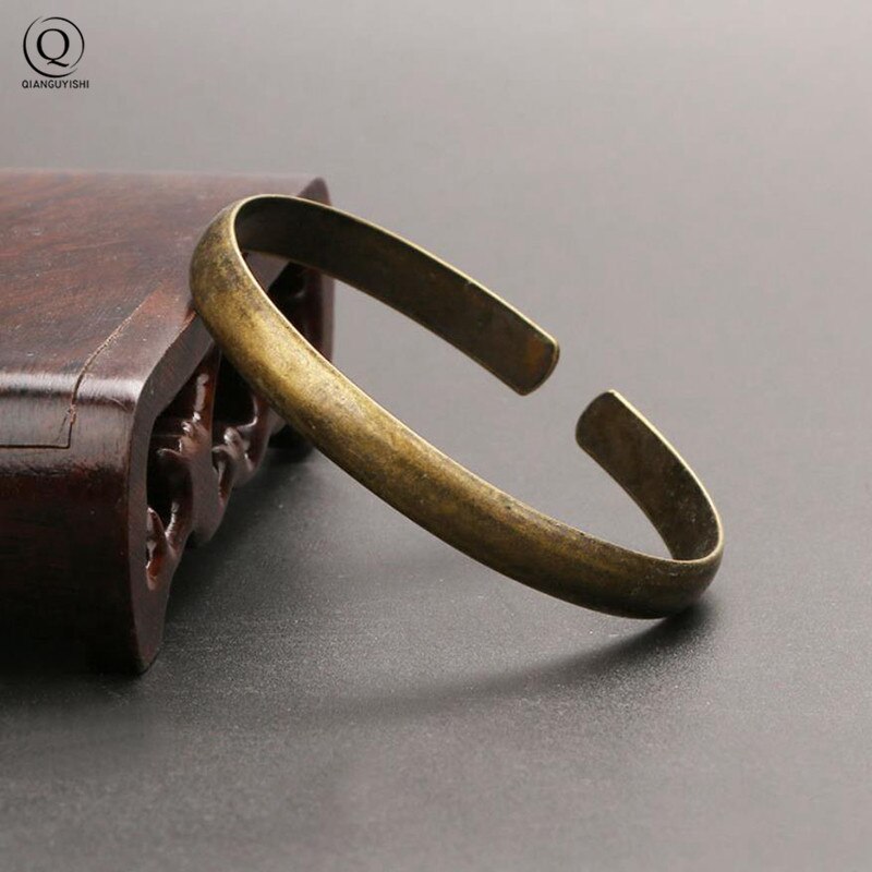 Vintage mässing kungliga armband dam manschett armband glänsande ren koppar antika kvinnor armband smycken flickvän juldagen
