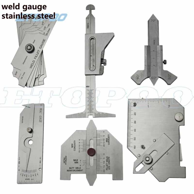 Jauge d&#39;inspection de soudure, Test de soudure, perle/filet/couronne, règle Ulnar, outil de mesure d&#39;angle de degré, calibre HI-LO