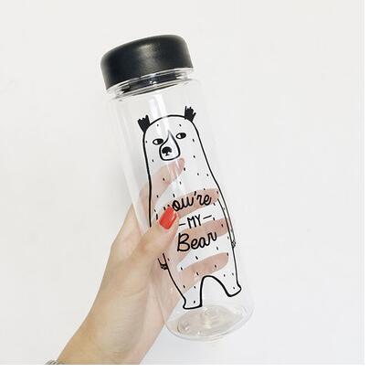 500 ml/350 ml Zomer Sport Fietsen Camping Ruimte Gezondheid Citroensap Melk Waterfles: big bear