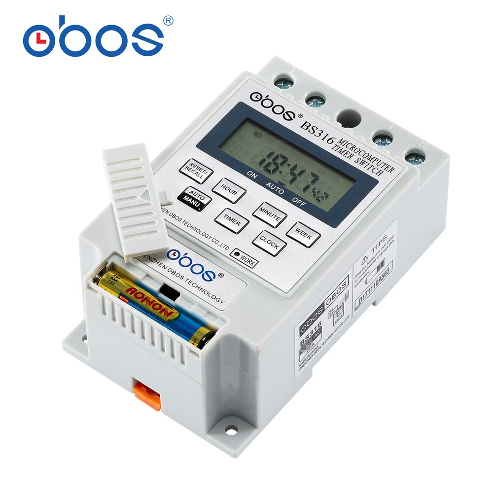 KG316T 25A Intelligent Microcomputer Programmable Electronic Timer Time Switch Relay Controller DC24V