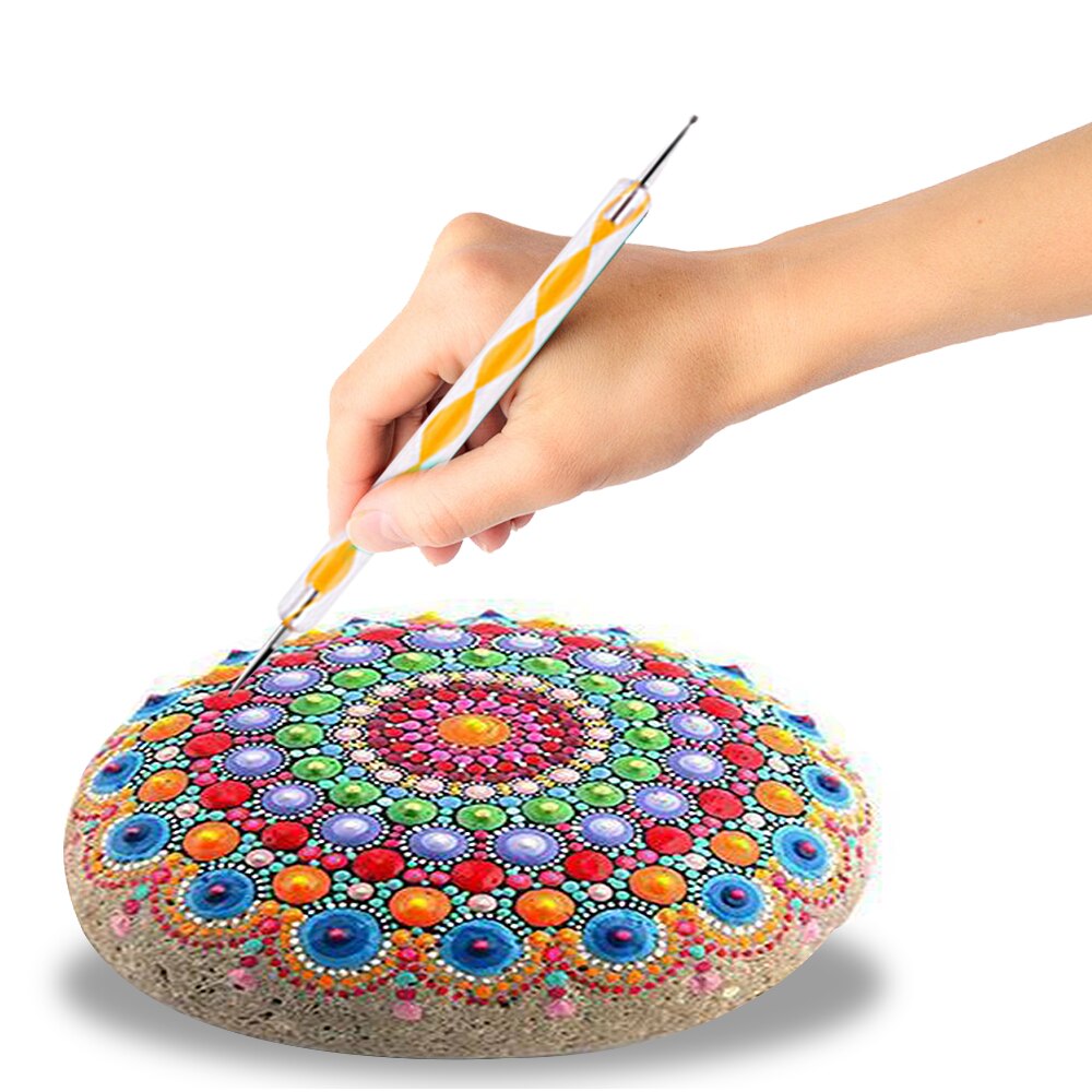 25pcs/Set Mandala Dotting Tools Rock Painting Kits Dot Art Pen Paint Stencil