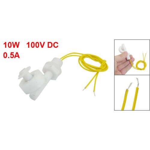 SODIAL(R) Sensor de nivel de agua interruptor flotador de ángulo recto blanco PP