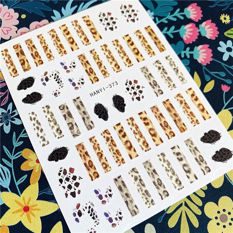 Leopard Tiger Nail Sticker 3d Nail Art Sticker Nail Decal Stempelen Export Japan Ontwerpen Steentjes: HANYI-373