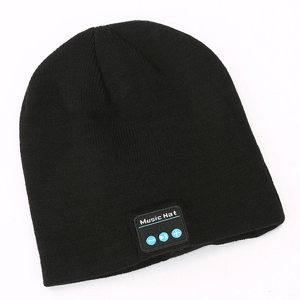 Bluetooth Beanie,Bluetooth Hoed, V5.0 Bluetooth Beanie Hoeden, hand Gratis Draadloze Hoofdtelefoon Beanie Met Bluetooth Speakers Soft Knit: Black