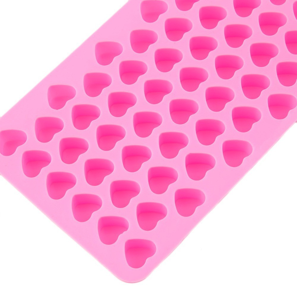 Molde de silicona en forma de corazón pequeño para pasteles, moldes de repostería de Chocolate, decoración para hornear DIY, molde de epoxi de cristal de cubitos de hielo de cocina, 55