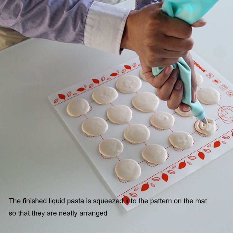 TEENRA 1Pcs 40x30cm Marcaron Silicone Baking Mat Non-stick Silicone Baking Sheet Large Rolling Mat Baking Liners Pastry Tools