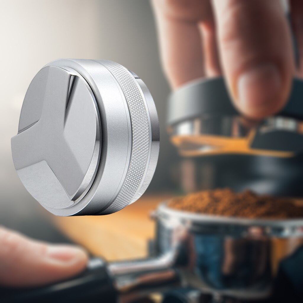 Kaffee Verteiler/Leveler Werkzeug Kaffee manipuliert Kaffee Leveler für Heimat Bar Cafe Liefert für Espresso Kaffeesatz: Silber- 58mm